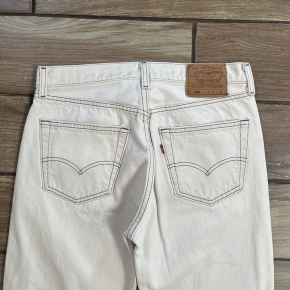 Vintage Levi's 501 Jeans W31 L32 Made in USA Beige Oatmeal